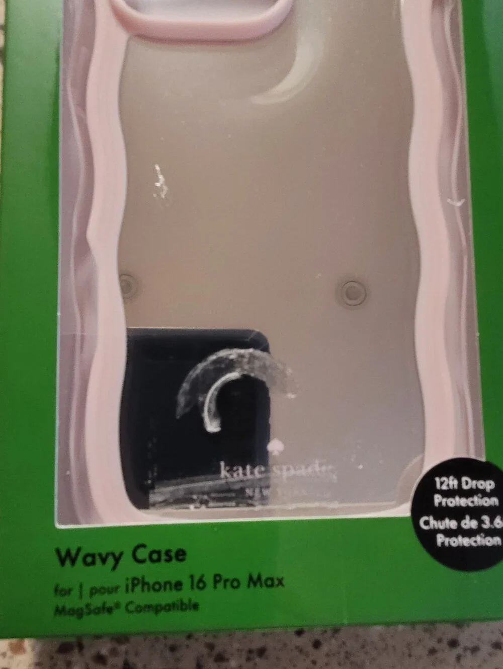 Kate Spade New York iPhone 16 Pro Max Pink Mirrored Protective Cell Phone Case.
